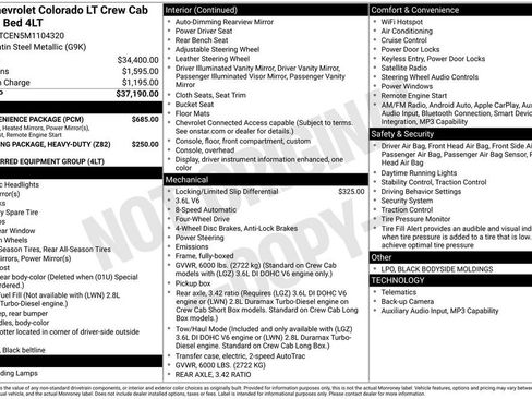 Used 2021 Chevrolet Colorado LT w/ LT Convenience Package AWD/4WD image 2