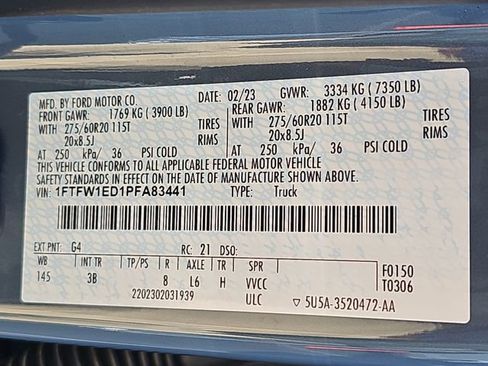 Used 2023 Ford F150 Platinum w/ Equipment Group 701A High AWD/4WD image 37