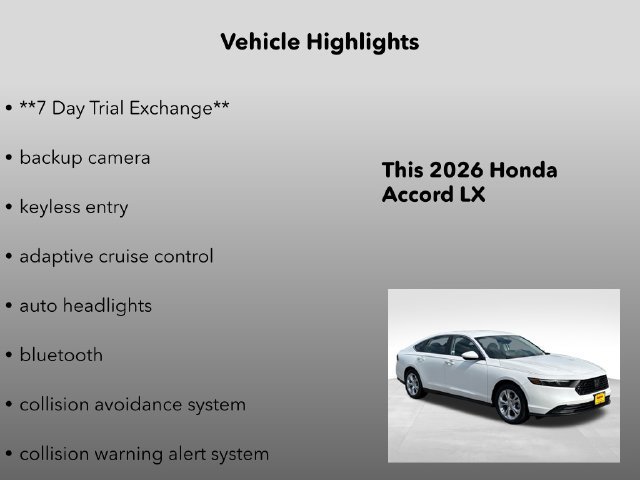 New 2026 Honda Accord LX image 5