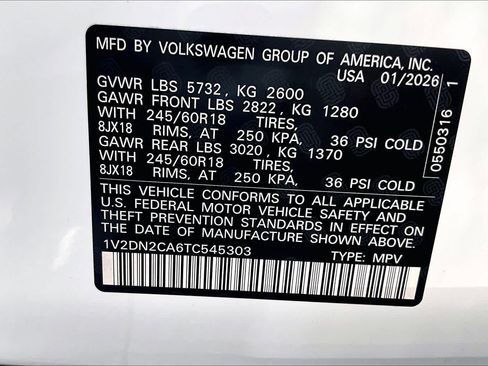 New 2026 Volkswagen Atlas SE image 18