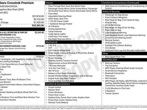Certified 2025 Subaru Crosstrek 2.5i Premium AWD/4WD image 36