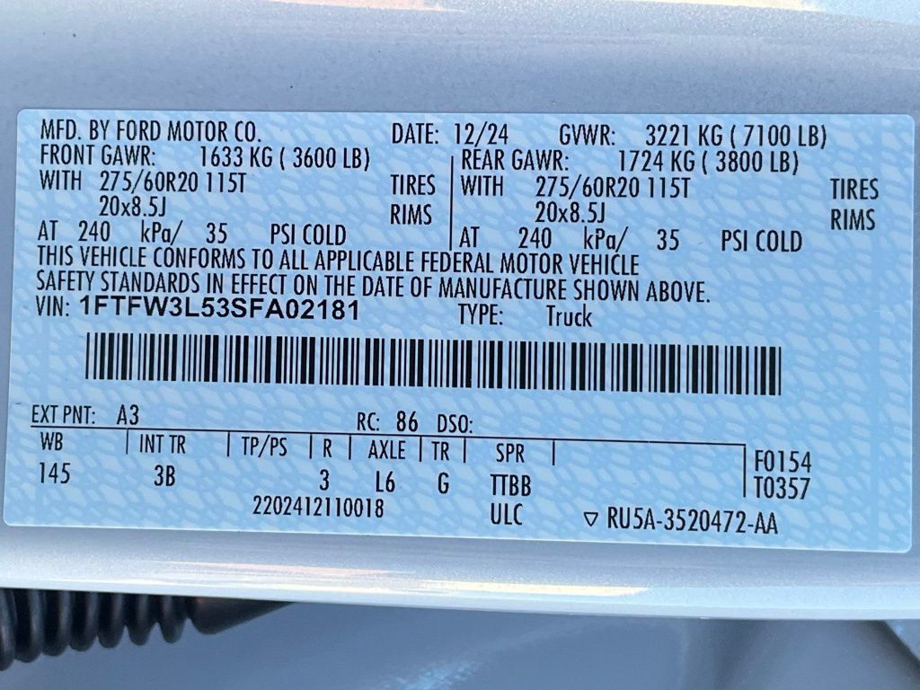 New 2025 Ford F150 XLT w/ Equipment Group 303A High AWD/4WD image 61
