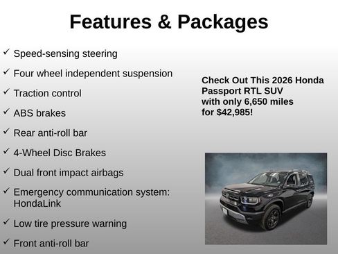 Certified 2026 Honda Passport RTL image 12