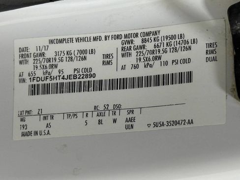 Used 2018 Ford F550 4x4 Regular Cab Super Duty image 79