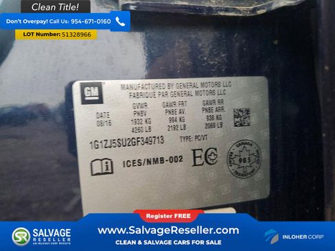 Used 2016 Chevrolet Malibu Hybrid FWD image 16
