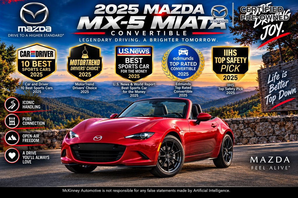 Used 2025 MAZDA MX-5 Miata Club w/ Brembo/BBS Recaro Package RWD image 2