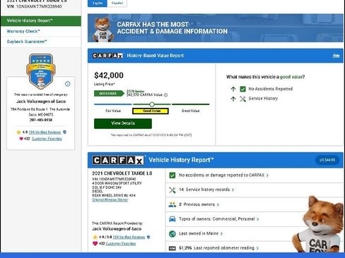 Used 2021 Chevrolet Tahoe LS w/ Max Trailering Package image 10