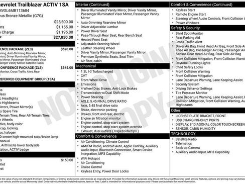 Used 2021 Chevrolet TrailBlazer ACTIV w/ Convenience Package FWD image 5