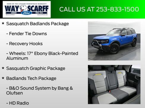 New 2025 Ford Bronco Sport Badlands w/ Sasquatch Badlands Package image 12