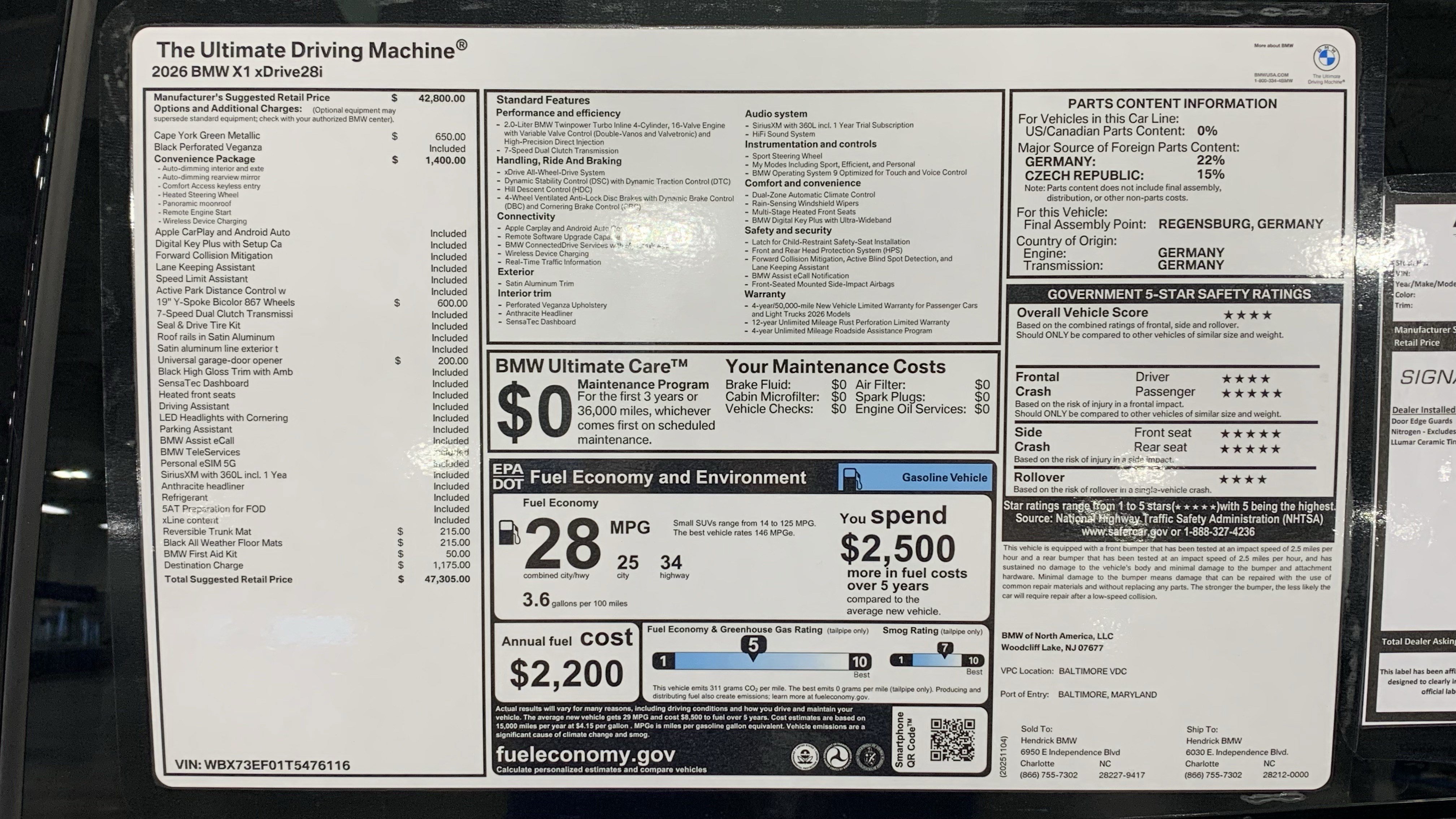 Certified 2026 BMW X1 xDrive28i w/ Convenience Package AWD/4WD image 31