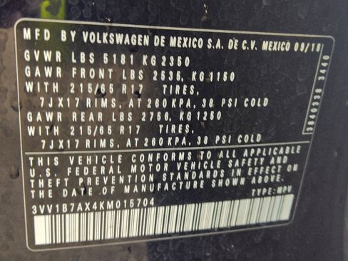 Used 2019 Volkswagen Tiguan S w/ Driver Assistance Package FWD image 33