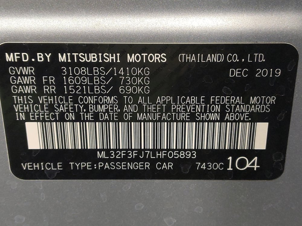 Used 2020 Mitsubishi Mirage G4 ES FWD image 33