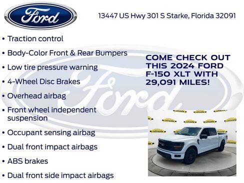 Certified 2024 Ford F150 XLT w/ XLT Black Appearance Package RWD image 32