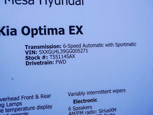 Used 2016 Kia Optima EX w/ Premium Package image 27