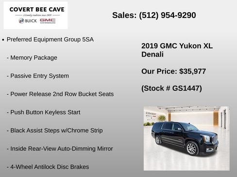 Used 2019 GMC Yukon XL Denali AWD/4WD image 7