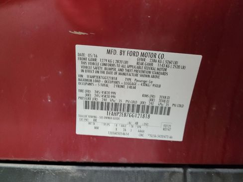 Used 2016 Ford Taurus SEL w/ Equipment Group 201A FWD image 33
