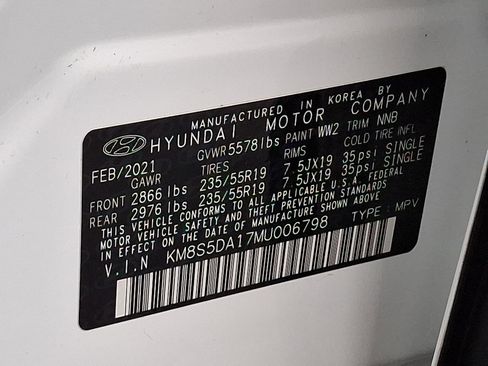 Certified 2021 Hyundai Santa Fe Limited w/ Cargo Package image 27