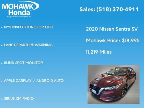 Used 2020 Nissan Sentra SV w/ Electronics Package FWD image 7