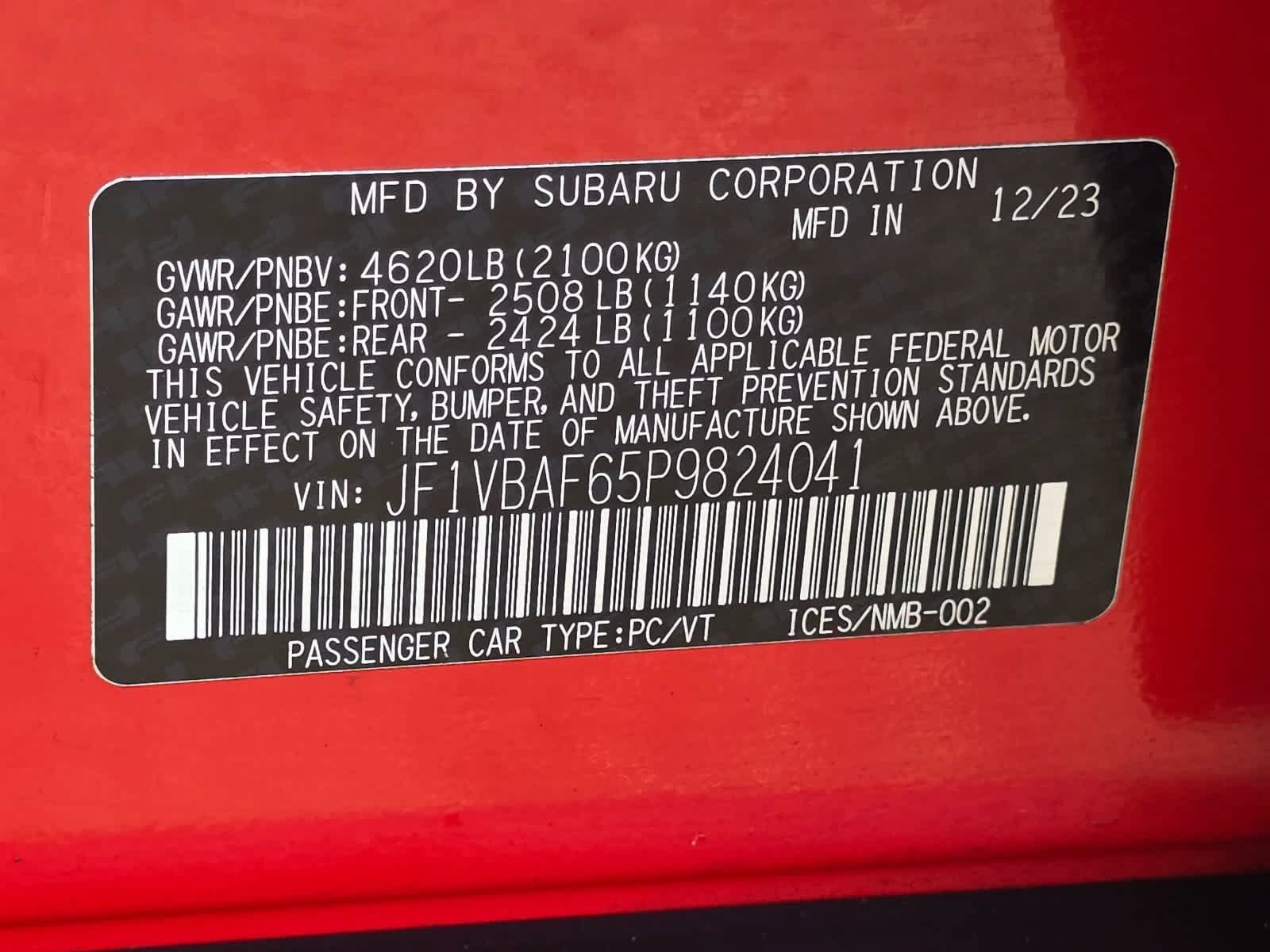 Certified 2023 Subaru WRX Premium AWD/4WD image 31