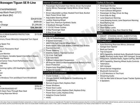 Used 2023 Volkswagen Tiguan SE R-Line AWD/4WD image 44