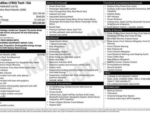 Certified 2024 Cadillac Lyriq Tech RWD image 33