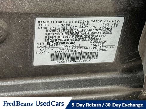 Used 2022 Nissan Versa SV FWD image 35