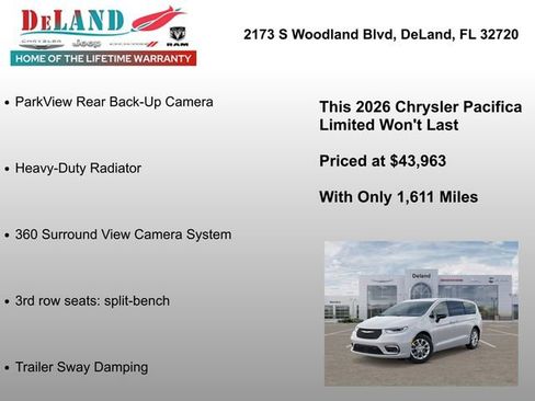 New 2026 Chrysler Pacifica Limited w/ Trailer Tow Group FWD image 19