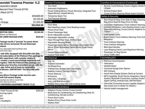 Used 2023 Chevrolet Traverse Premier w/ Redline Edition AWD/4WD image 2