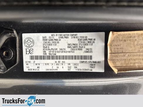 Used 2015 Ford F150 XLT w/ Equipment Group 302A Luxury image 38