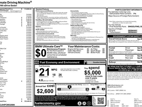 Used 2023 BMW 760i xDrive w/ Executive Package image 67