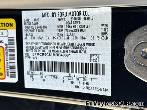 Used 2021 Ford Bronco Sport Outer Banks w/ Outer Banks Package (96D) image 36