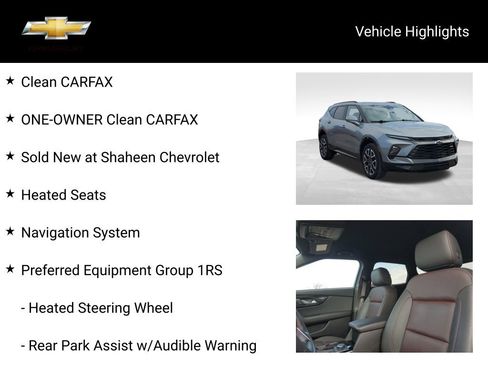 Certified 2023 Chevrolet Blazer RS w/ LPO, Floor Liner Package image 18