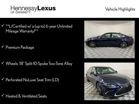 Certified 2025 Lexus ES 300h w/ Premium Package image 12