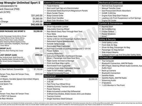 Used 2019 Jeep Wrangler Unlimited Sport AWD/4WD image 7