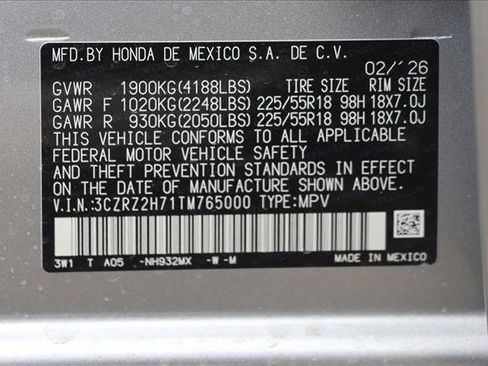 New 2026 Honda HR-V EX-L image 25