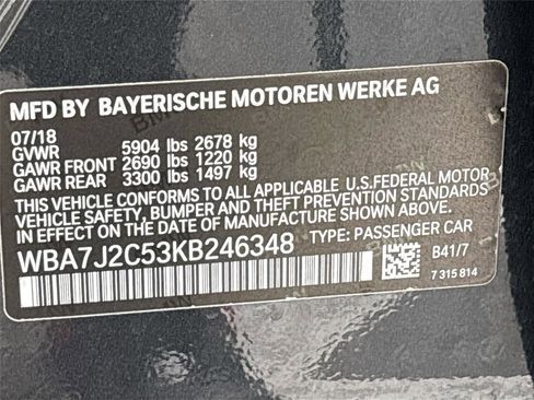 Used 2019 BMW 740e xDrive w/ M Sport Package AWD/4WD image 34