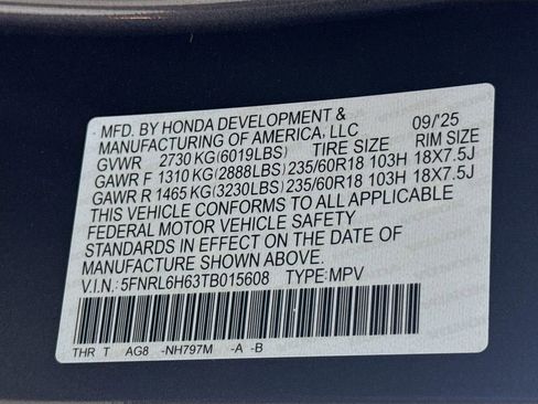 New 2026 Honda Odyssey EX-L image 33