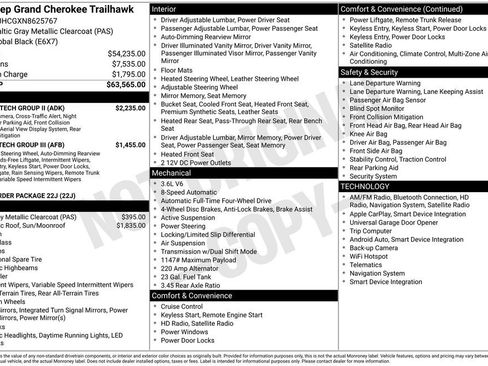 Certified 2022 Jeep Grand Cherokee Trailhawk w/ ADV Protech Group II image 6
