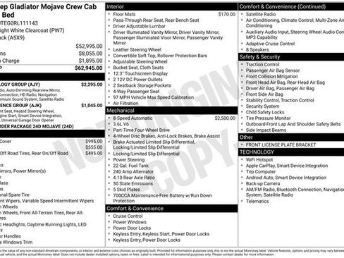 Used 2024 Jeep Gladiator Mojave w/ Technology Group image 29