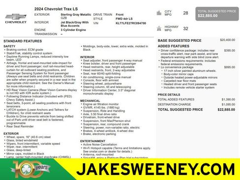 Used 2024 Chevrolet Trax LS w/ LS Convenience Package FWD image 1