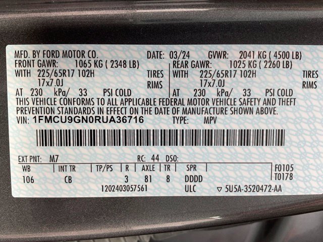 Used 2024 Ford Escape Active AWD/4WD image 44