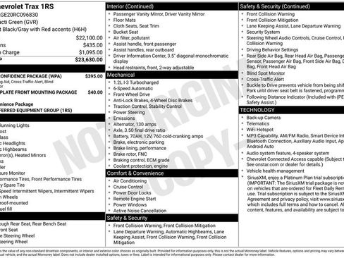 Used 2024 Chevrolet Trax RS w/ Driver Confidence Package FWD image 38