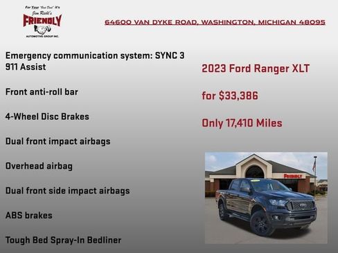 Used 2023 Ford Ranger XLT w/ Equipment Group 301A Mid image 30