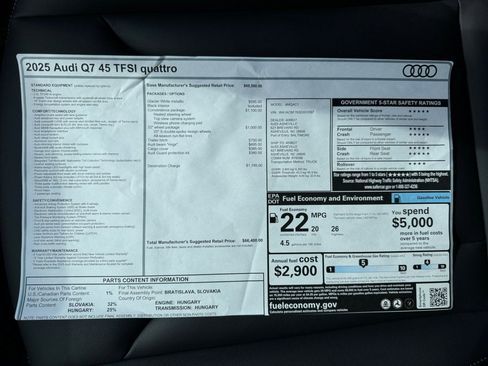 Certified 2025 Audi Q7 2.0T Premium image 32