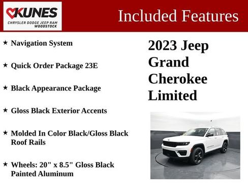 Used 2023 Jeep Grand Cherokee Limited w/ Black Appearance Package AWD/4WD image 3