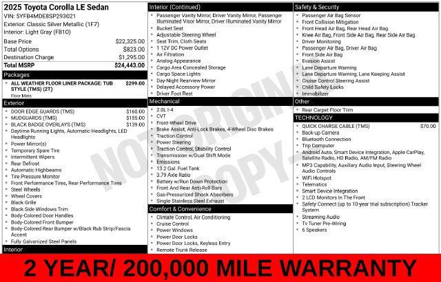 Used 2025 Toyota Corolla LE FWD image 9