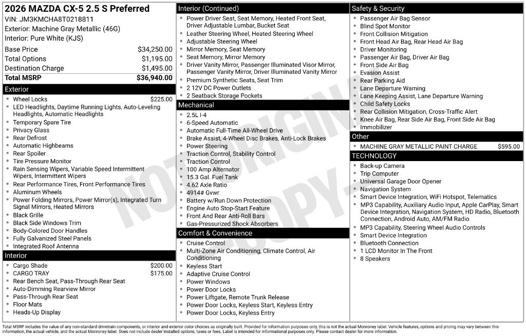 New 2026 MAZDA CX-5 Preferred AWD/4WD image 3