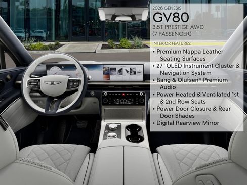 New 2026 Genesis GV80 3.5T Prestige AWD/4WD image 17