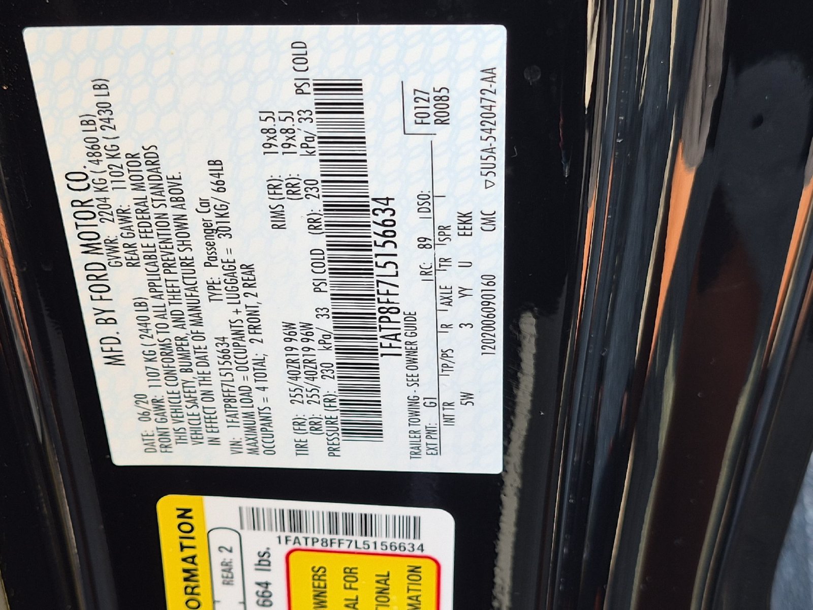 Used 2020 Ford Mustang GT Premium w/ Equipment Group 401A RWD image 33