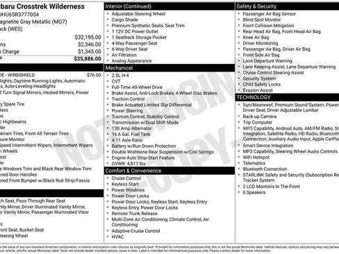 Used 2024 Subaru Crosstrek 2.5i Wilderness AWD/4WD image 8